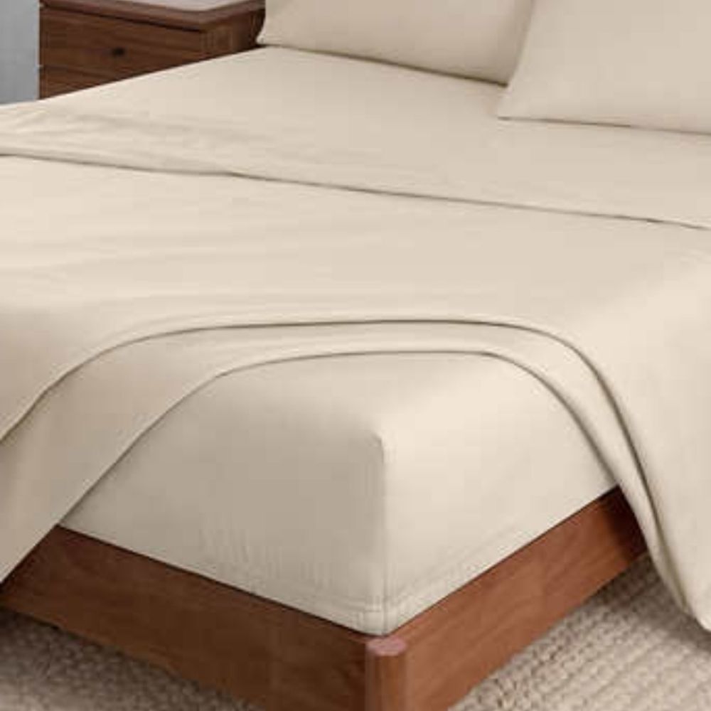 Welhome Cotton Rich Sateen 320TC 4pc Sheet Set Deep Fit Queen Oyster Gray NIP